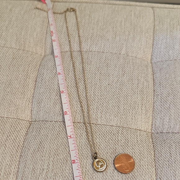 Hand Crafted Gold Liberty Pendant Necklace - Picture 4 of 4